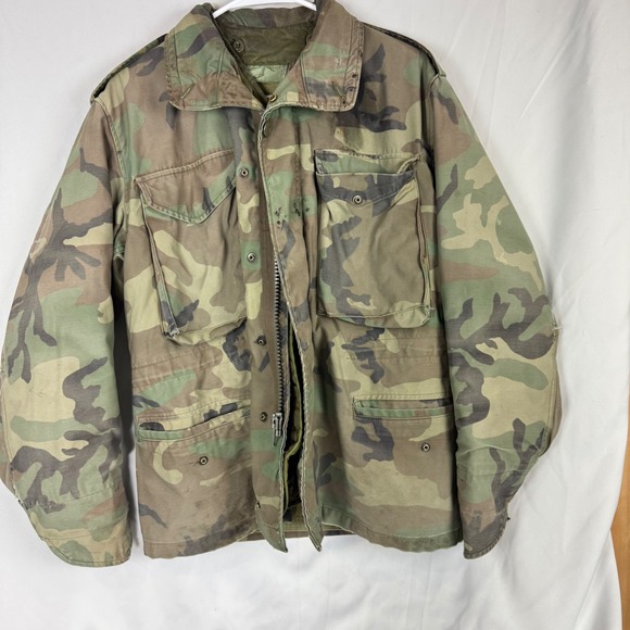 US Military M65 Woodland Cold Weather Field Jacket Mens Small Camo Army - Picture 13 of 13